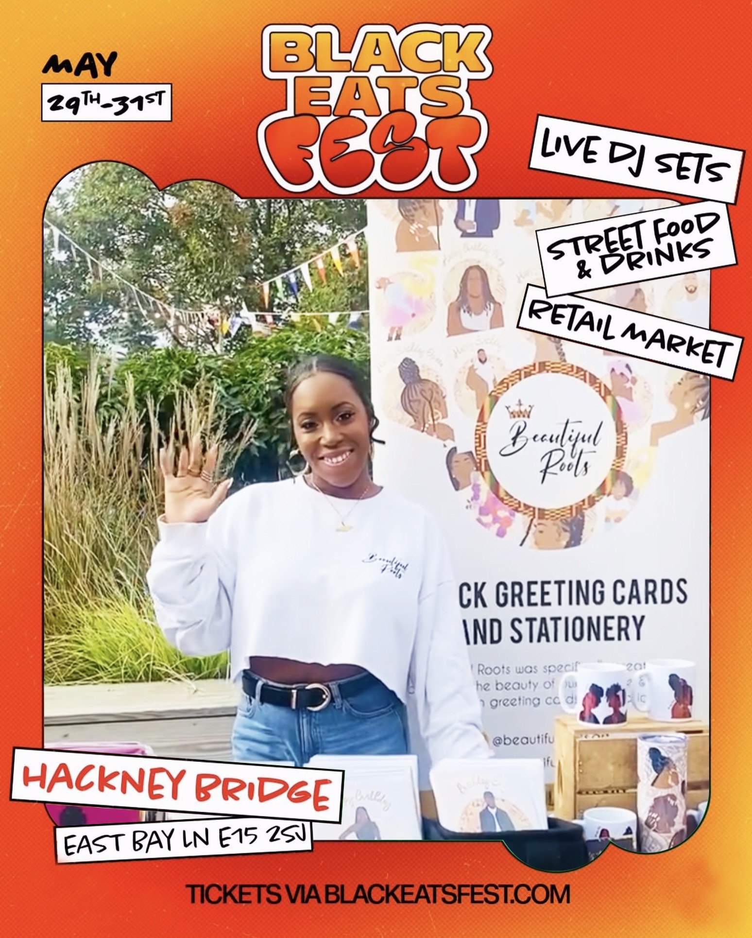 Catch me this weekend @blackeatsldn 🎉 — No1 place to be for vibes, food, drinks and supporting black businesses. Start your summer here! 

📍 @hackney_bridge London
🗓️ Fri - Sun: 12–4 PM (Day) & 5–9 PM (Night)

✨ Grab your tickets via the link in @blackeatsldn bio! 🎟️🔗 #BlackEats #Beautifulroots #Embracingculturethroughart