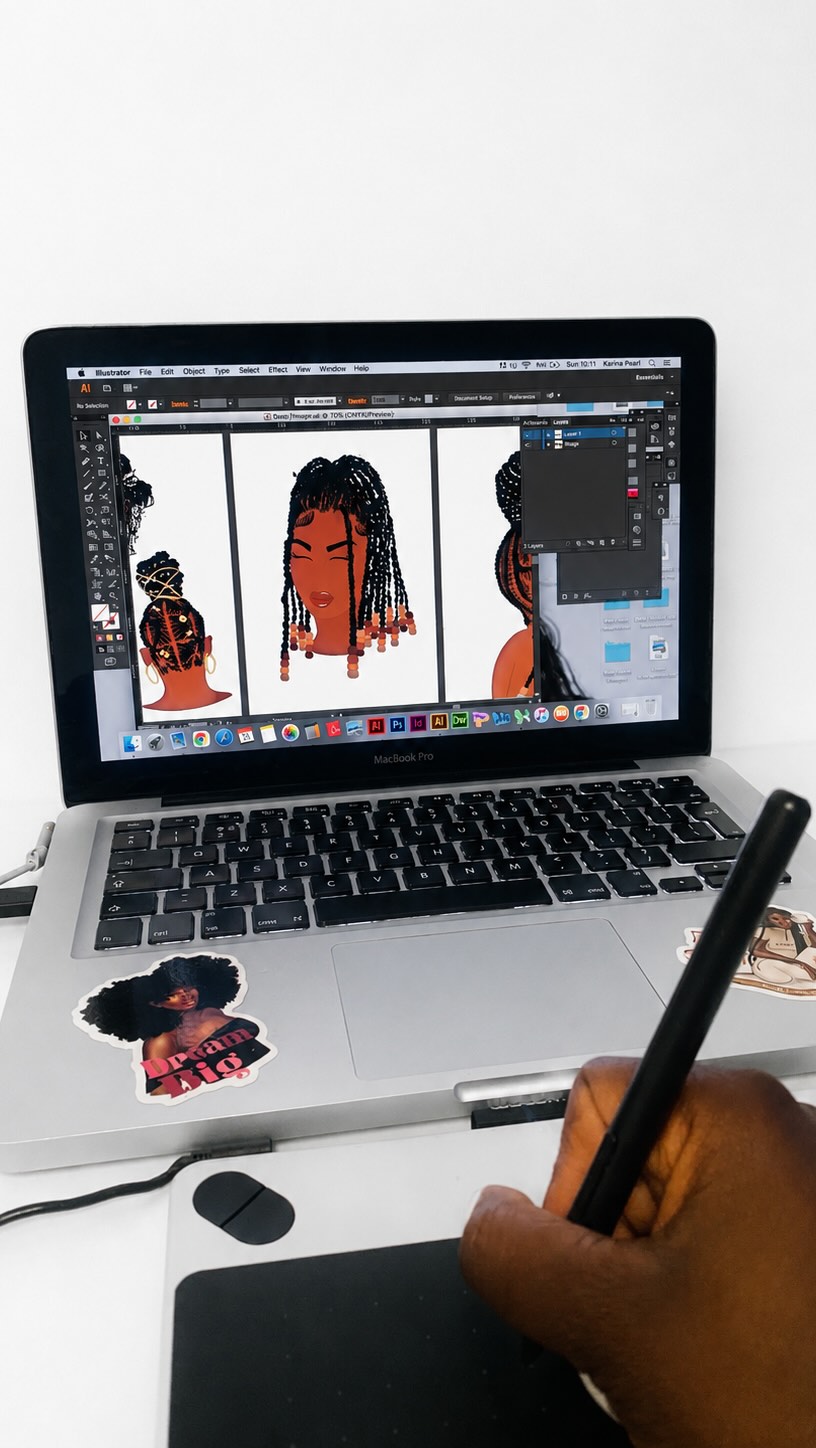 Behind the scenes of something NEW 👀✨

I’ve been busy creating, designing and working on some exciting new products and I can’t wait to share them with you! 💻🎨

But before I reveal too much… 👀

Can you guess what our new products are going to be? 🤔💭

Drop your guesses in the comments below ⬇️ 
Stay tuned… something exciting is coming! 🫶🏾

Also, let me know if you’d like to see more behind the scenes content of my illustration process. 🎨✨ I actually really enjoyed making this and would love to share more of the creative process with your all! 
#Beautifulroots #Embracingculturethroughart #newproductscomingsoon #newproduct #bts