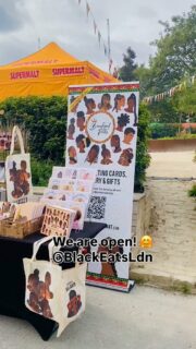 We’re officially open @blackeatsldn 🎉 Come down eat, drink, shop, party and be merry! 🤗👋🏾✨The last one for the season! #Blackest #Beautifulroots #Embracingculturethroughart
