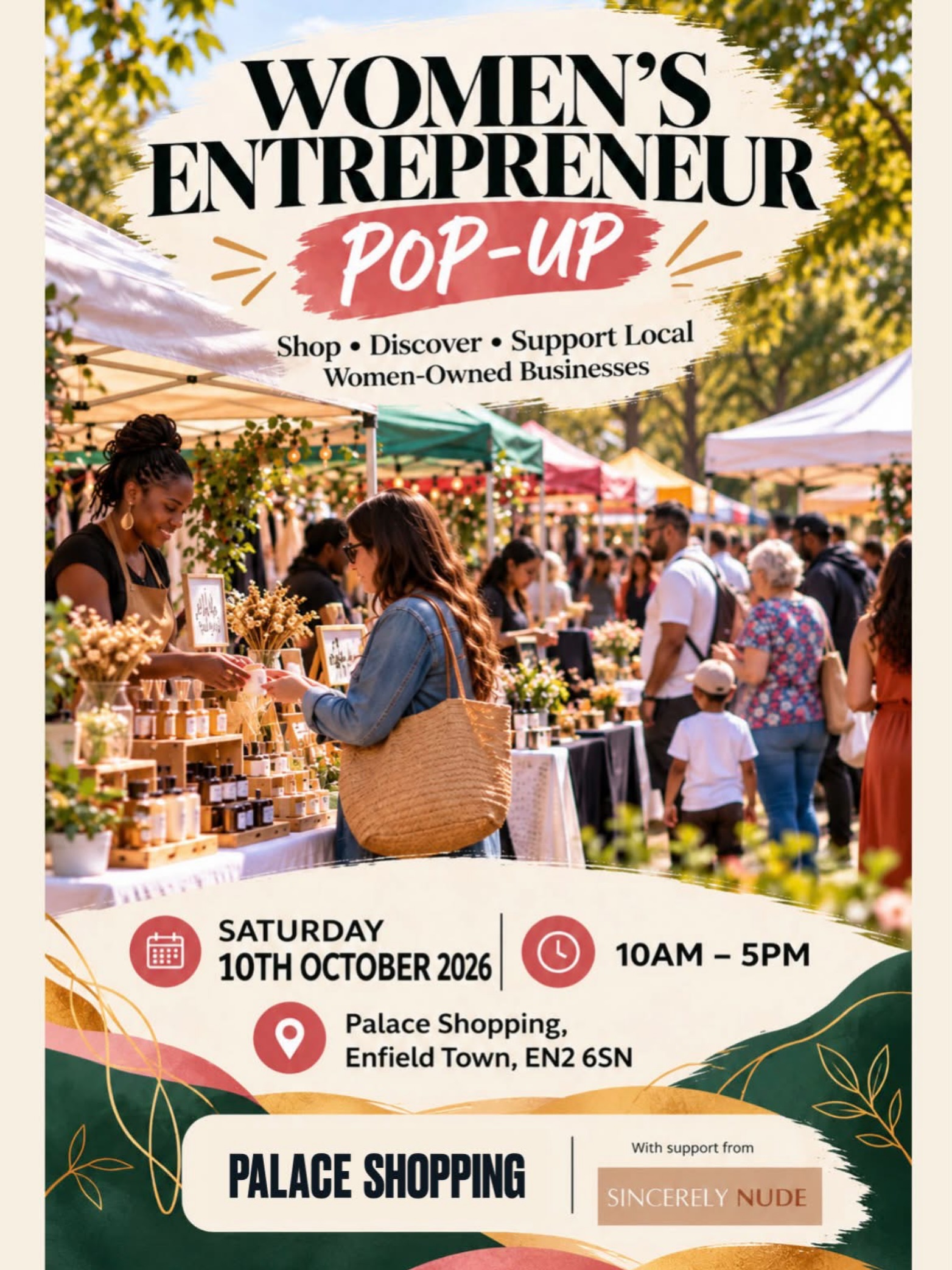 BIG NEWS 🎉🤎

@sincerelynude is partnering with @palaceshopping Enfield to host a Women’s Entrepreneur Pop Up!

📅 Saturday 10th October
⏰ 10am — 5pm
📍 Palace Shopping Centre, Enfield

Come and shop a carefully curated selection of incredible women owned small businesses - including us! ⚡️

Whether you’re looking to discover new brands, support small businesses or just have a great day out — this is the event for you 🫶🏾💃🏾

We’d love to see you there! Come say hi, try our products and show some love to all the amazing women in business on the day 💪

Save this post and share with someone who would love it 👇
@enfieldcouncil  @enfieldcounciluk