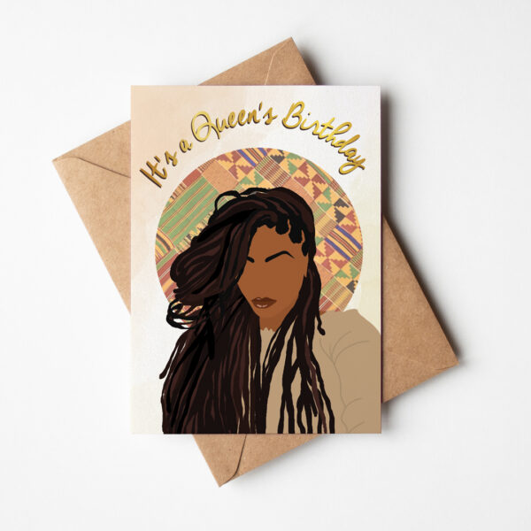 Deja's Locs - Black Queen Birthday Card
