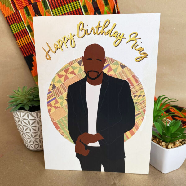 Issac - Black King Birthday Card - Image 2