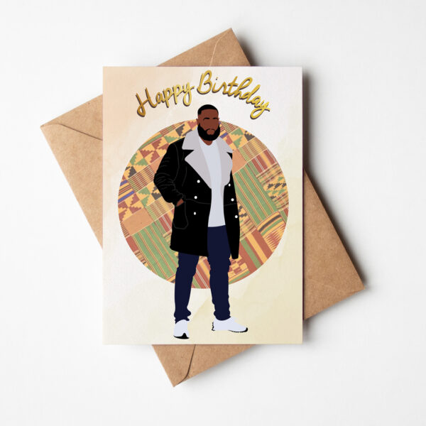Alastair - Black King Birthday Card