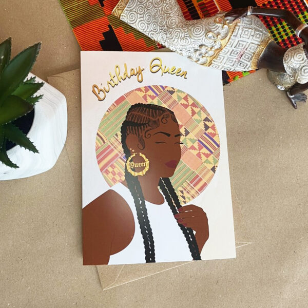 Chelsea's Stitch Braids - Black Woman Birthday Card - Image 3