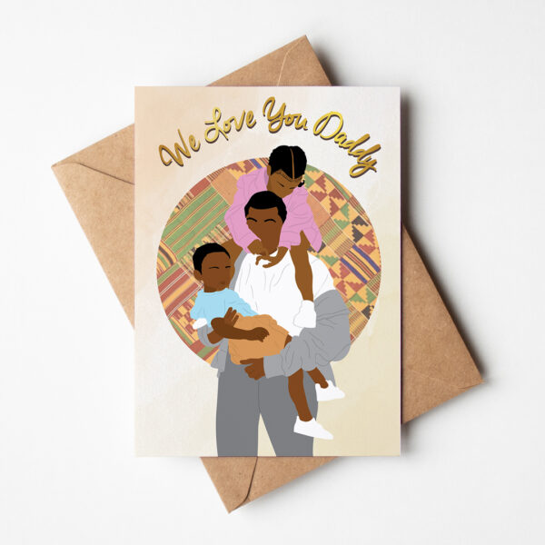 Love You Daddy - Black Father's Day Card