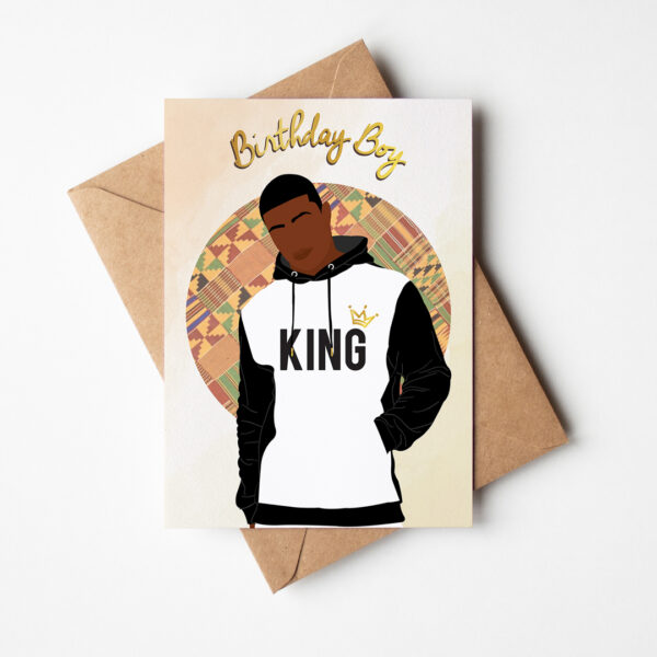 Black Boy Birthday Card