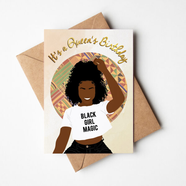 Black Girl Magic - Afro Birthday Card