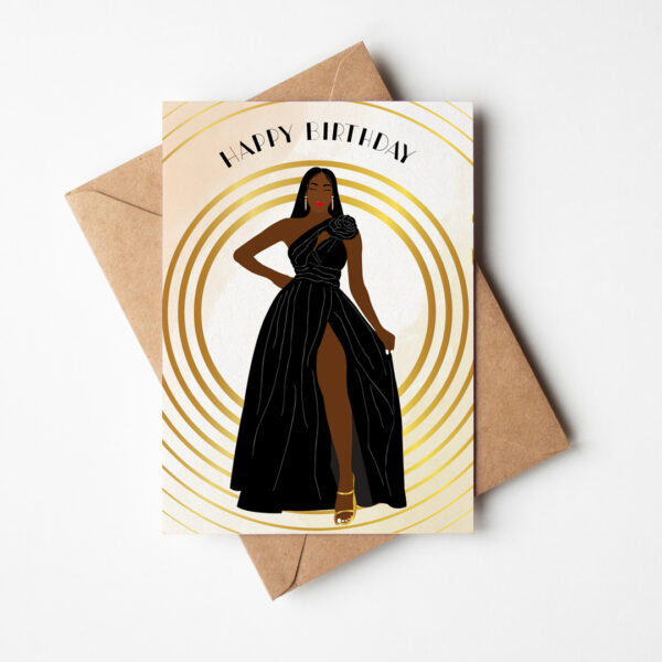 Rosa Black & Boujee - Black Woman Birthday Card