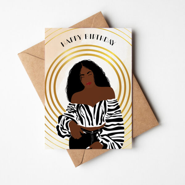 Shireen Black & Boujee - Black Woman Birthday Card
