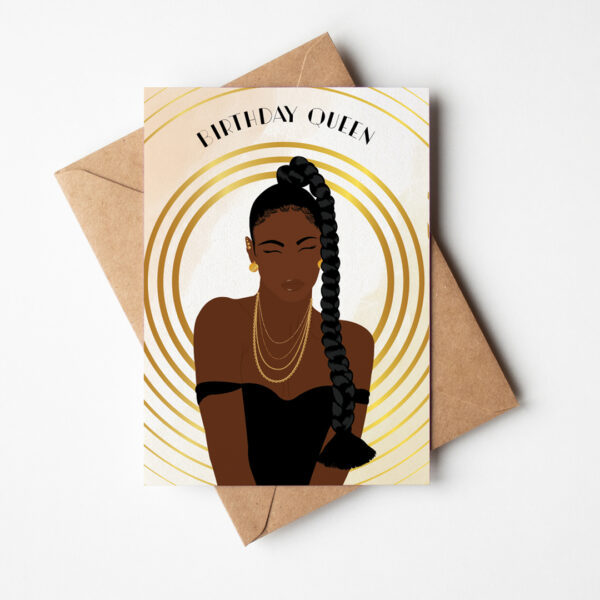 Jasmine Black & Boujee - Black Woman Birthday Card