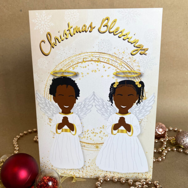 Black Angels Christmas Card (White) - Image 3