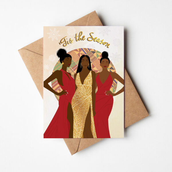 Glamorous Girls Christmas Card