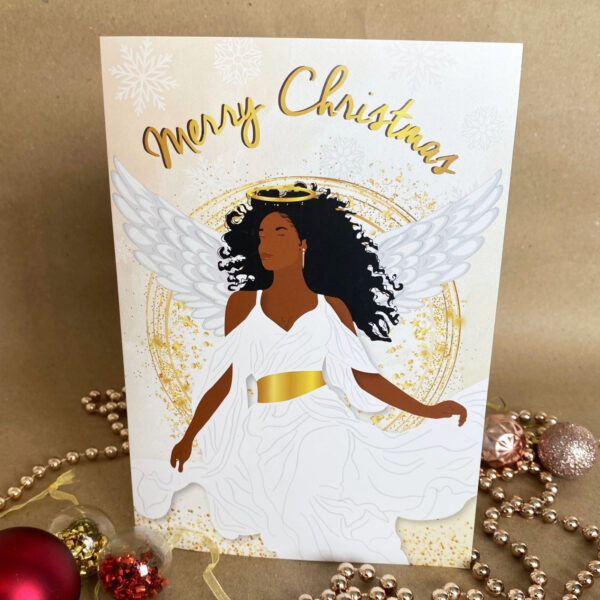 Mixed / Black Angel Women Christmas Card - Image 2