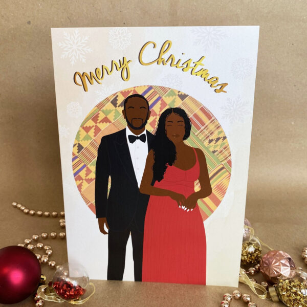 Black Couple Christmas Card - Image 2