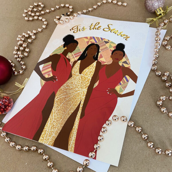 Glamorous Girls Christmas Card - Image 2