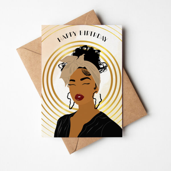 Zola - Black Woman Birthday Card
