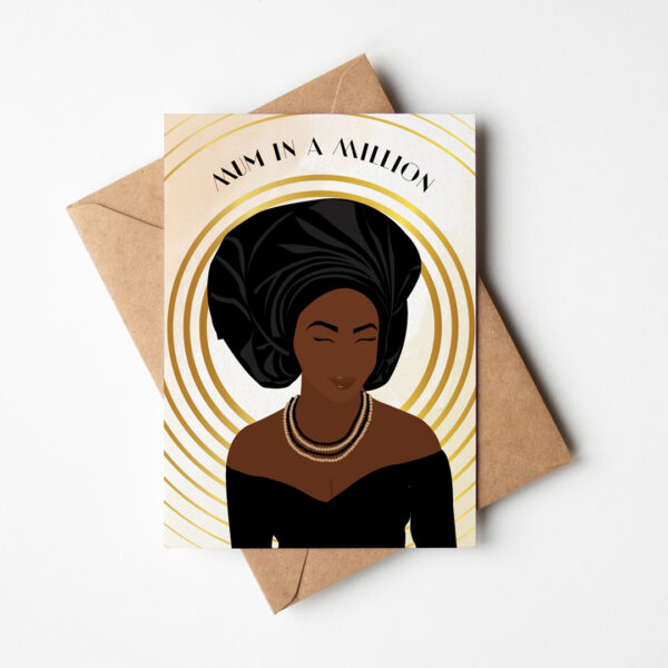 Mum in a Million - Black Mother's Day Card