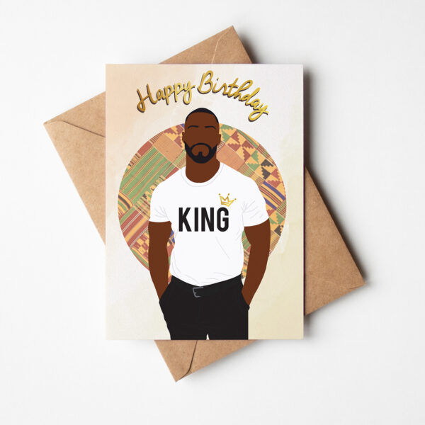 Andre - Black King Birthday Card