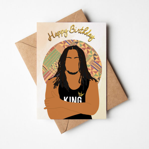 Marcus - Black / Mixed King Birthday Card