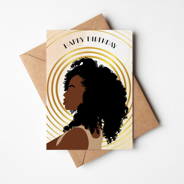 Zahra - Black Woman Birthday Card