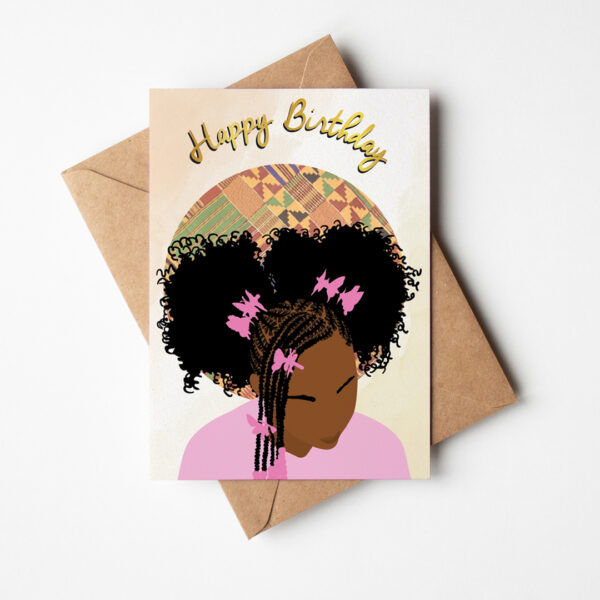 Black Girl Braids - Birthday Card