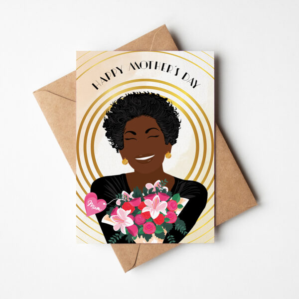 Mum Bouquet - Black Mother's Day Card