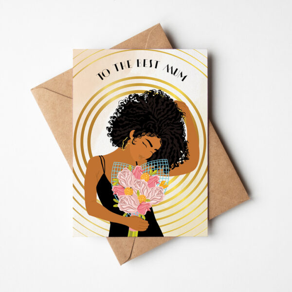 Mum Bouquet - Black / Mixed Mother's Day Card