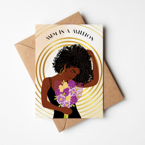 Mum Bouquet - Black Mother's Day Card