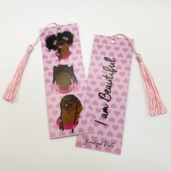 Girl Pink Bookmark - I am Beautiful