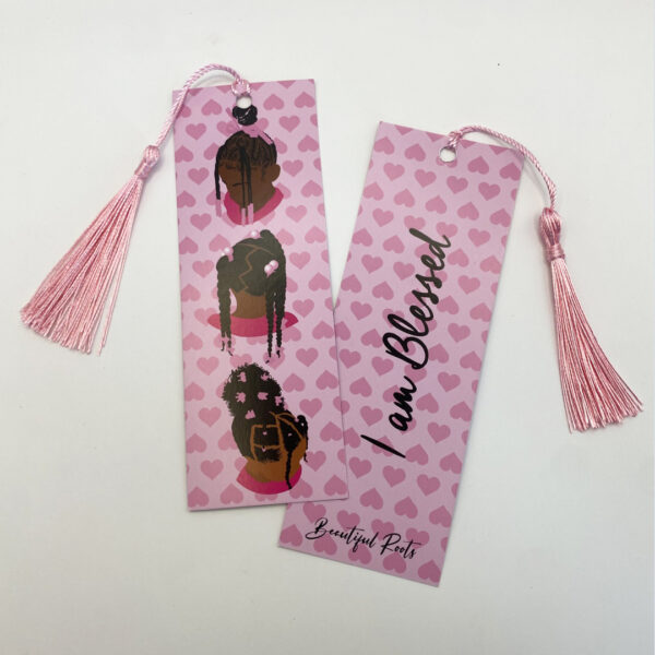 Girl Pink Bookmark - I am Blessed