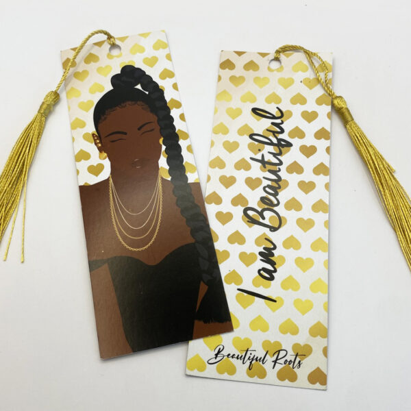 Woman Gold Bookmark - I am Beautiful