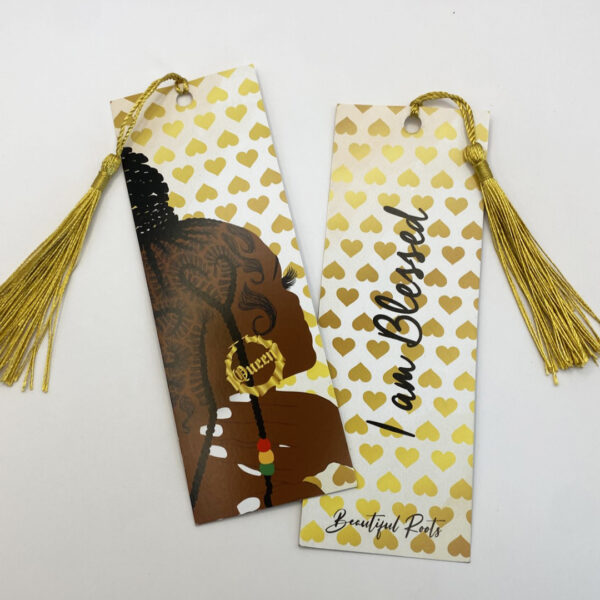 Woman Gold Bookmark - I am Blessed