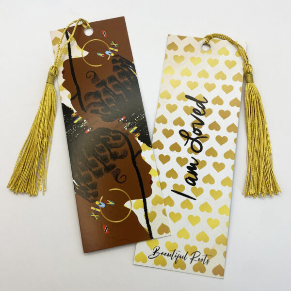 Woman Gold Bookmark - I am Loved